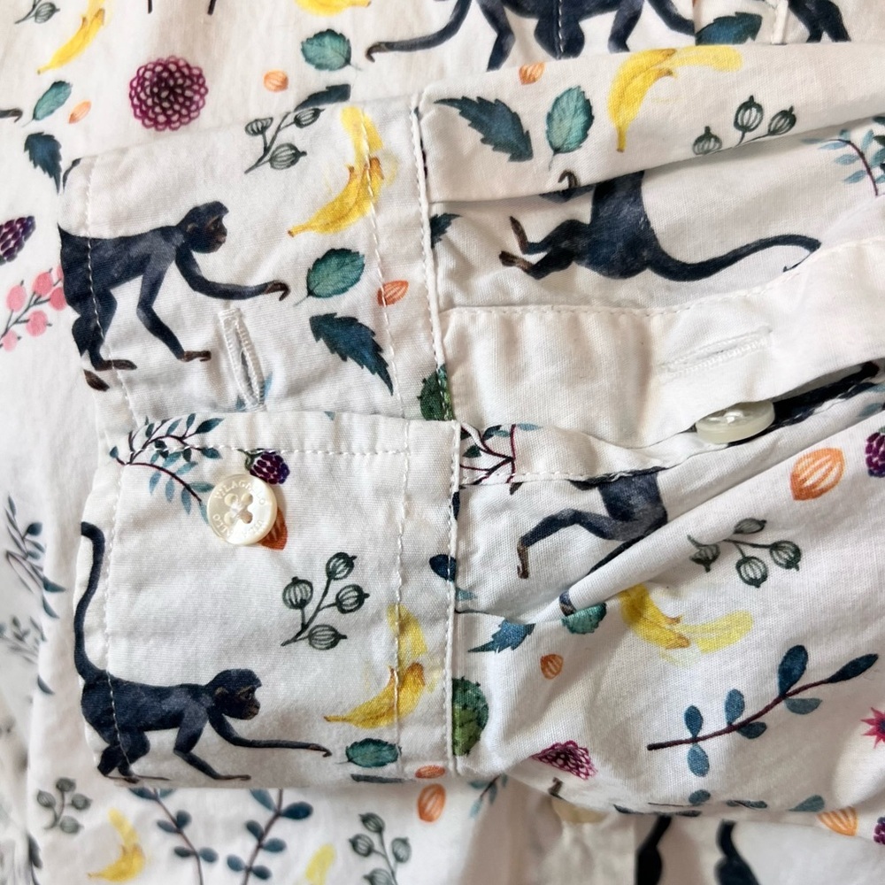 Vilagallo Natasha Monkey & Leaf Button Down Shirt - Picture 8 of 12